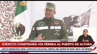 El Ejercito construirá vías férreas a Puerto Progreso [upl. by Havot292]