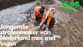 VLOG 165 JONGSTE STRATENMAKER GAAT MEE WERKEN MET VAJON WEGENBOUW PAS OP MET HEM HOOR [upl. by Oer]