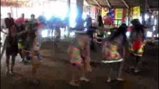 Embera indian women traditional dance Gamboa Charges River Panama canal [upl. by Oirottiv]