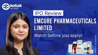 Emcure Pharmaceuticals IPO Review  Issue details financials products  Namita Thapar  Must watch [upl. by Shute]