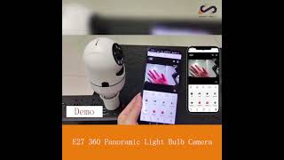 E27 360 Panoramic Light Bulb Camera WiFi Motion Detection Home Surveillance Camera [upl. by Ajuna]