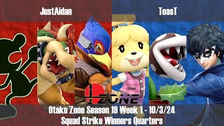 OZone19W1  SSWQ  JustAidan vs ToasT [upl. by Obla]