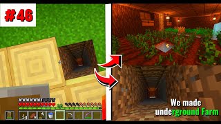 Lets level up your Farm into Underground Farm  Minecraft survival 46 [upl. by Chas]