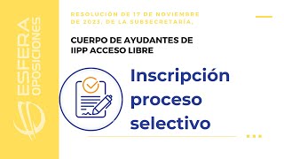 Cubrir la solicitud para presentarse al Cuerpo de Ayudantes de Instituciones Penitenciarias [upl. by Yur]