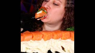 WATCH FULL VIDEO 👆👆SALMON SASHIMI MUKBANG  CREAMY ONION SALAD  SALMON ROE  ASMR MUKBANG  ASMR [upl. by Mackintosh]