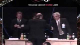 FIFA president Sepp Blatter falling off a stage [upl. by Eresed233]