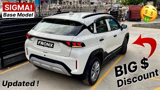 Maruti Fronx पर भारी Discount 😮 New Updated Fronx Base Model Sigma 2024 ❤️ [upl. by Lundquist]