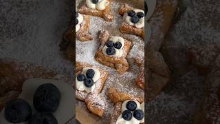 Blueberry Puff Pastry Diamonds with Mascarpone Cream🫐🥐✨🫠 [upl. by Germana412]