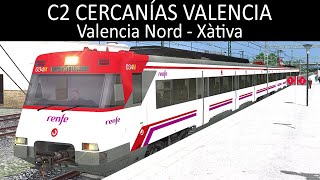 C2 Cercanías Valencia en Train Simulator Classic 2024  Ruta quotEl Corredor Mediterráneoquot  Renfe 447 [upl. by Earaj]