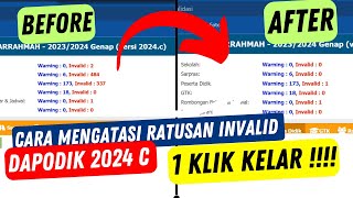 Cara Mengatasi Invalid Dapodik 2024 C  Mudah [upl. by Popelka]