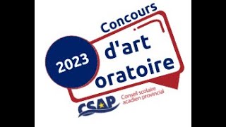 Concours dart oratoire 2023  7e8e et 11e12e [upl. by Carce]