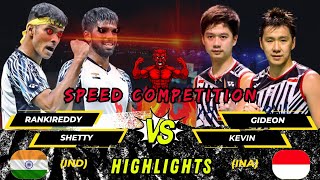 Wow‼️Speed Competition GideonSukamuljo vs RankireddyShetty China [upl. by Eidnalem28]