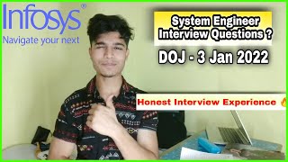 Infosys interview experience for system engineer 🔥 interview questions for system engineer role 🔥 [upl. by Nedi]