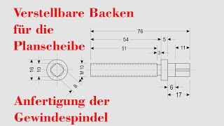 Planscheibe Anfertigung der Gewindespindeln für die Backen auf Bernardo Profi 600 G und BF 30 G [upl. by Howlend882]