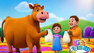 Moo Moo COW Song 🐄  Funny Animal Song  Kids Fun Songs [upl. by Inalaehak]