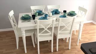 ikea Dining Room table review  quotSeats 68 peoplequot [upl. by Arline]