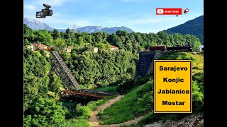 Sarajevo  Mostar via Jablanica and Konjic next to Jablanica lake⏩fast shot📹 BHRoadStoriesBH [upl. by Ekard]