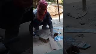 Excellent Work Grinder se Tiles Cutting Process shorts tiles [upl. by Aleekahs490]