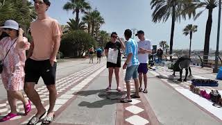 SPAIN Benalmadena Beach walking street 2024 july [upl. by Eelegna]