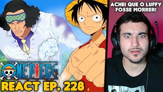 LUFFY VS AOKIJI  AKUMA NO MI DE GELO É MUITO FORTE React One Piece EP 228 [upl. by Ednew656]