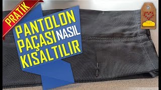 PANTOLON PAÇASI KISALTMA NASIL YAPILIR  TROUSER PANEL FOLDING  Dikiş Hocam [upl. by Mickie38]