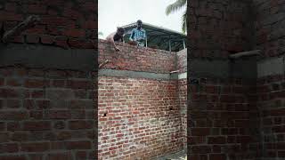 Filling Brick Joints With Mortar construction civilsite home civilengineer shorts viral [upl. by Naeroled825]