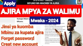 AJIRA TAMISEMI  Jinsi ya kuomba Ajira mpya 2024 walimu na Afya kupitia mfumo wa ajira tamisemi [upl. by Geerts]