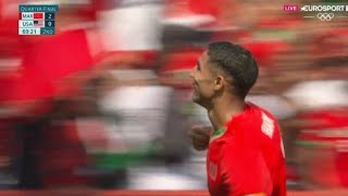 Achraf Hakimi Goal Morocco vs USA 40 All Goals and Extended Highlights Olympics Games [upl. by Nimaynib]