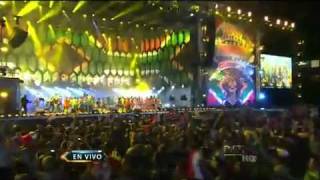 Shakira  Waka Waka LIVE on Inaugural World Cup 2010 Concert [upl. by Amorette]