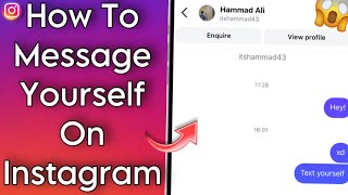 How To Send Message To Yourself On Instagram  Message Yourself On Instagram [upl. by Sobmalarah]