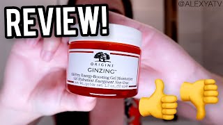 Origins Ginzing Oil Free Energy Boosting Gel Moisturizer Skincare Review [upl. by Aleak]