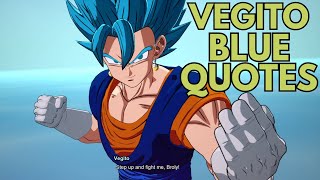 Vegito Blue Quotes amp Interactions Dragon Ball Sparking ZERO Quotes amp Interactions [upl. by Harriet]