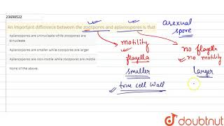 An important difference between the zoospores and aplanospores is that  12  KINGDOM PLANTAE OR [upl. by Nysa804]