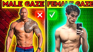 Male Gaze vs Female Gaze  Attractiveness [upl. by Nicodemus]