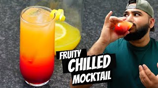 SUNRISE MOCKTAIL RECIPE  5 MIN  Halal Chef [upl. by Neo]