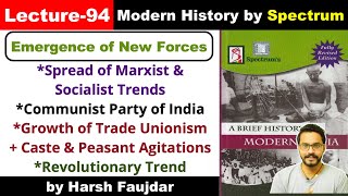 H94 How Marxist amp Socialist Ideas Spread in India Communistic Activities  Spectrum Modern History [upl. by Yemerej11]