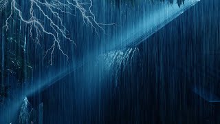 Thunderstorm Sounds With Rain Lightning Strikes And Strong Thunder Rumble To Sleep Study Relax [upl. by Adnarrim345]