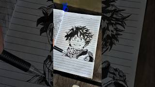 Quick Drawing Izuku animedrawing anime howtodraw [upl. by Arlynne]