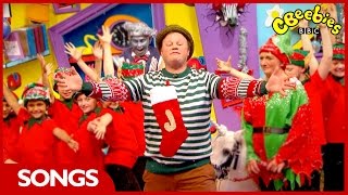 CBeebies Songs  Justins House  Jingle Bell Rock Karaoke [upl. by Leopold]