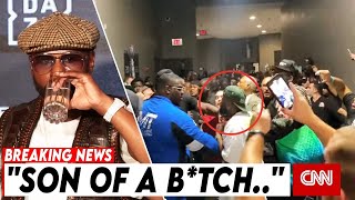 Floyd Mayweather Reacts After Being Attacked by John Gotti III Following Press Conference [upl. by Hefter355]