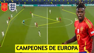 ANÁLISIS TÁCTICO ESPAÑA 21 INGLATERRA FINAL EUROCOPA  JUSTOS CAMPEONES DE EUROPA [upl. by Schiro]