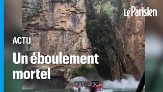 Sept touristes en bateau tués par l’effondrement d’une falaise au Brésil [upl. by Sulamith]