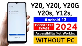 Vivo Y20GY20sY12sY20i Frp Bypass Android 13 Without PC 2024 New Method [upl. by Ajit]