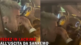 Fedez esce da Sanremo in lacrime e va via Il video è virale [upl. by Pantia]