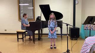 Farfallina Bella e Bianca Recital  Italian version RCM Voice Prep  Victoria Sings Age 7 [upl. by Neelyad108]