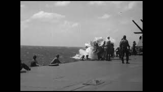 B6N Tenzan torpedo bomber shot down by USS Yorktown CV10 off Kwajalein Atoll on December 4th 1943 [upl. by Herzog]