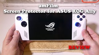 amFilm 3 Pack Screen Protector for ASUS ROG Ally REVIEW [upl. by Grussing]