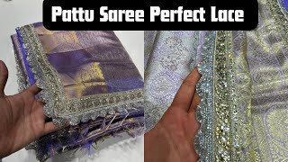 Trendy Cutwork Stone Lace For Pattu Saree😍Maggam Work Lace Border👀Sowcarpet Wholesale Border Laces [upl. by Forrer9]