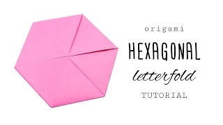 Origami Hexagon Letterfold Tutorial  Paper Kawaii [upl. by Corine]