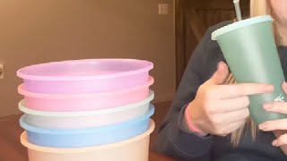 Plastic Cups with Lids and Straws 14 Pack 24oz Color Changing Cups Review [upl. by Janaye]